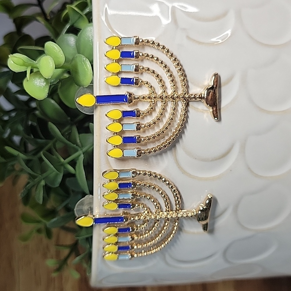 MENORAH STATEMENT EARRINGS